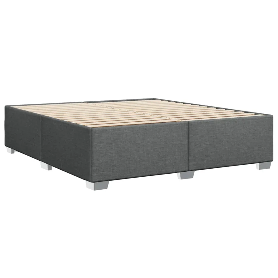 Sommier à lattes de lit avec matelas Gris foncé 180x200cm Tissu - 8