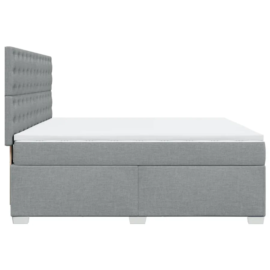 Sommier à lattes de lit avec matelas Gris clair 180x200cm Tissu - 9