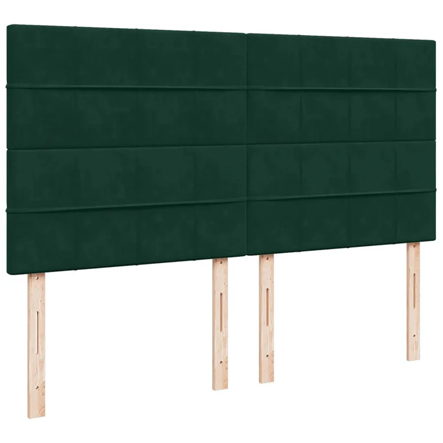 Sommier à lattes de lit et matelas Vert foncé 180x200cm Velours - 8