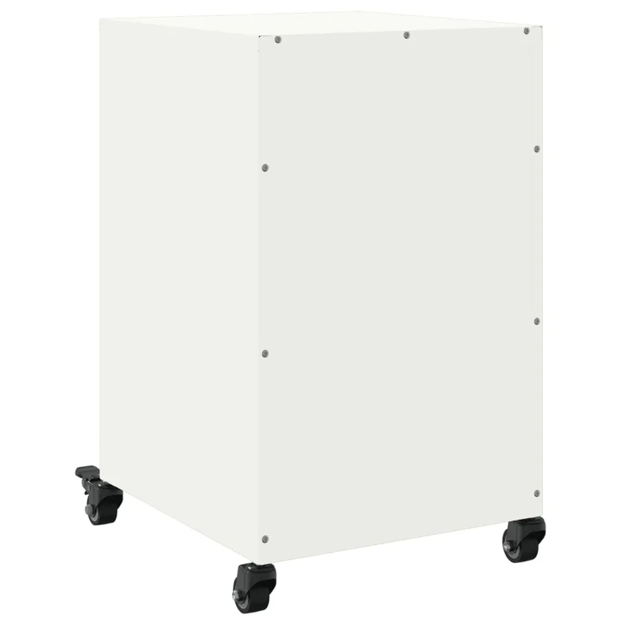 Table de chevet blanc 36x39x59 cm acier - 8