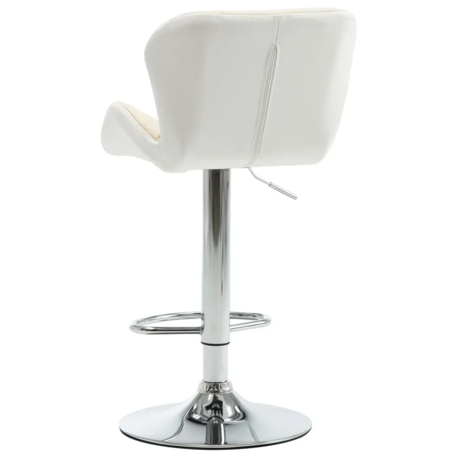 Tabourets de bar lot de 2 crème similicuir - 6