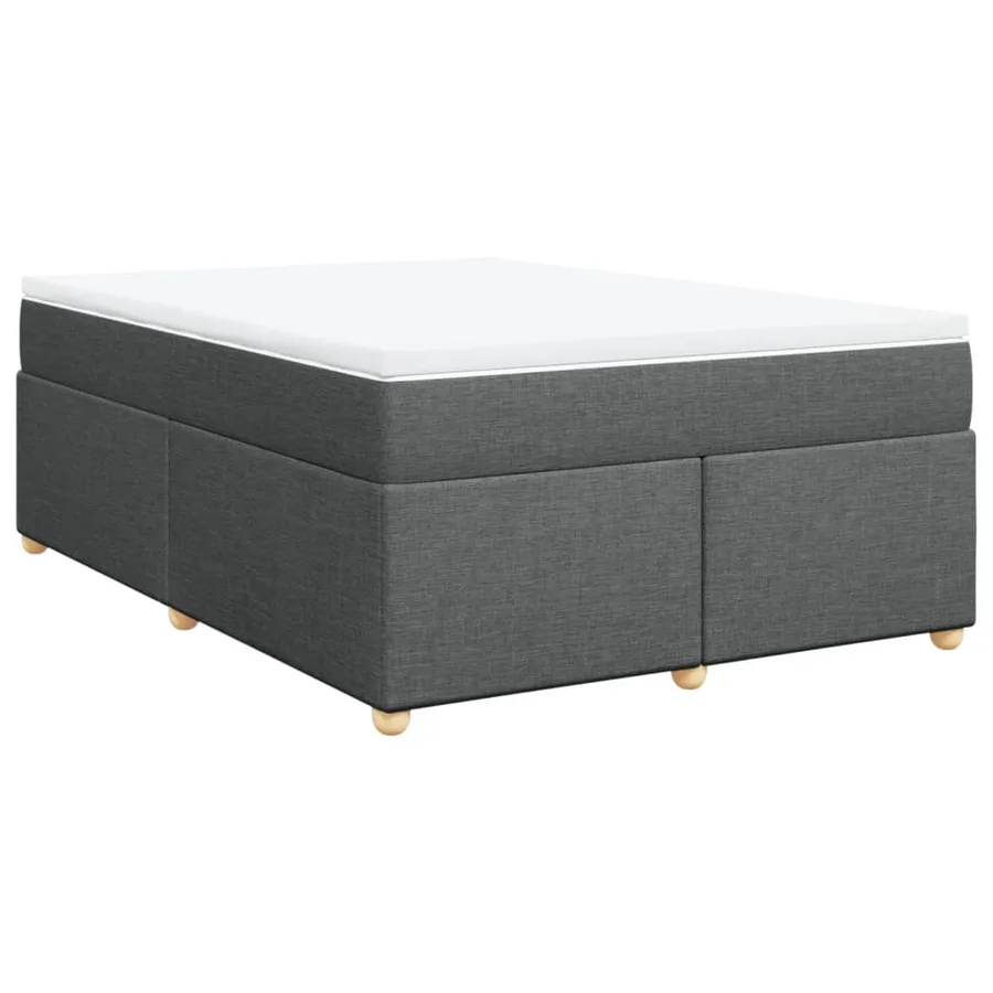 Sommier à lattes de lit avec matelas Gris foncé 140x200cm Tissu - 2