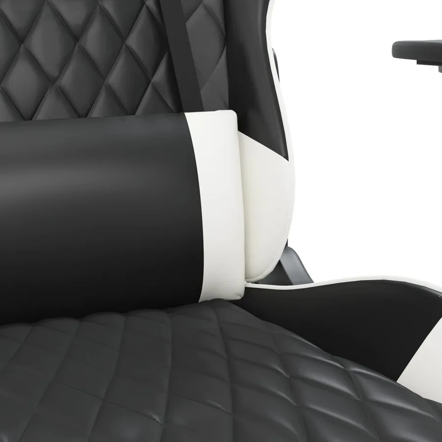 Chaise de jeu Noir et blanc Similicuir - 8