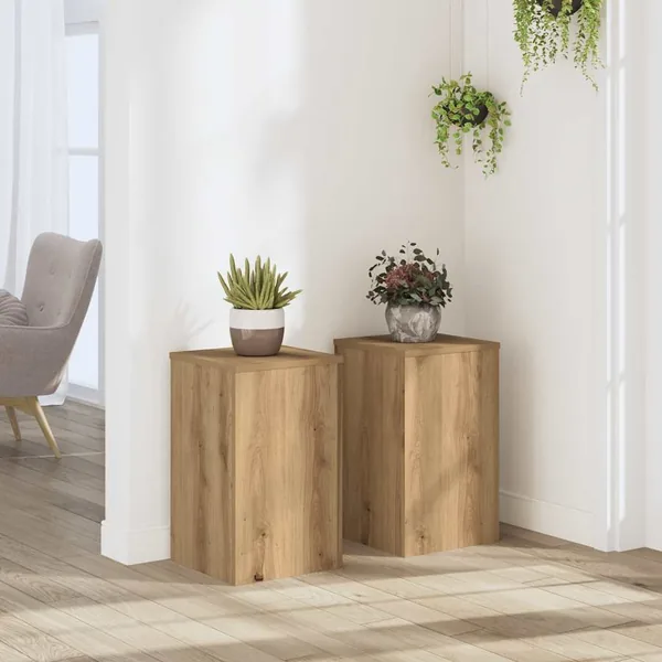 Supports pour plantes 2 pcs chêne artisanal bois ingénierie