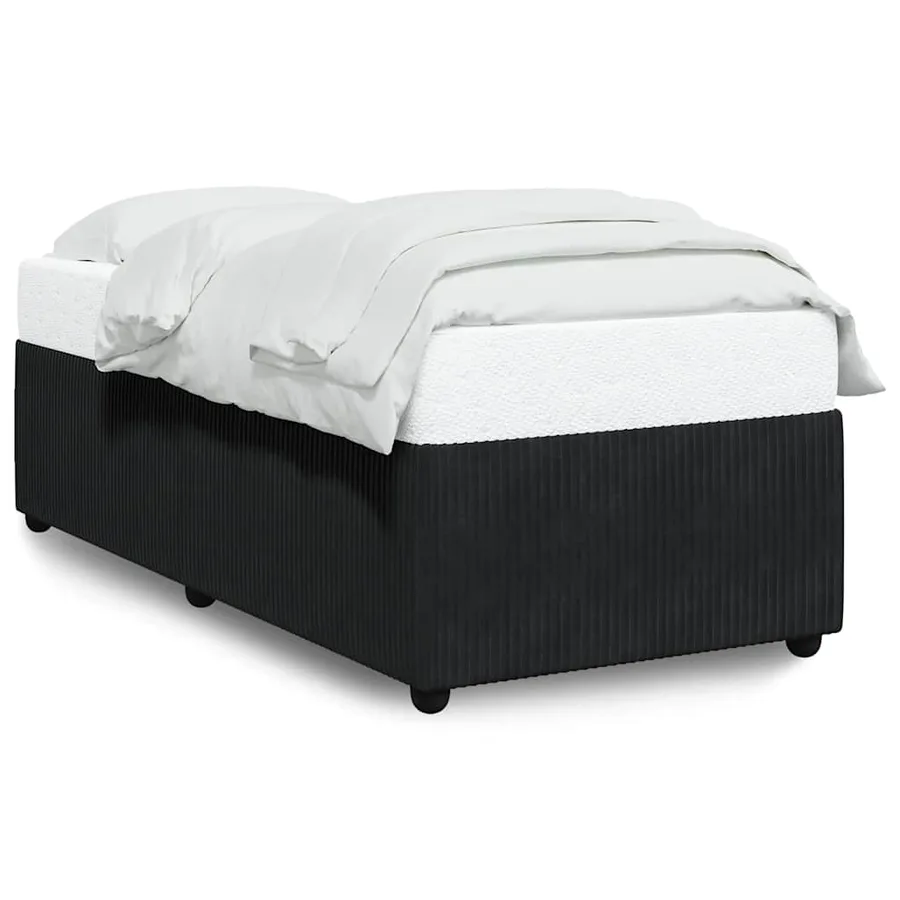 Cadre de lit sans matelas noir 90x200 cm velours - 2