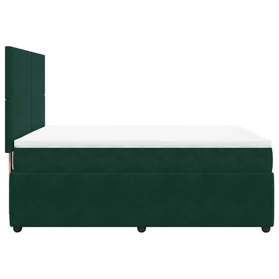 Sommier à lattes de lit et matelas Vert foncé 160x200cm Velours - 5