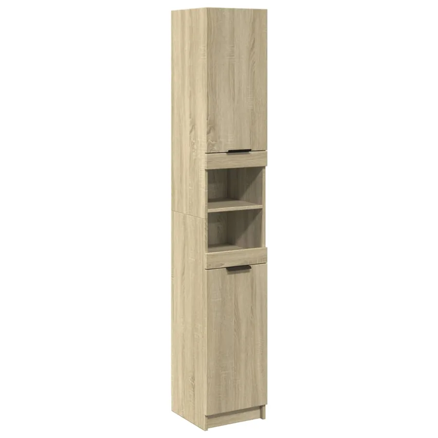 Armoire salle de bain chêne sonoma 32x34x188,5 cm - 2