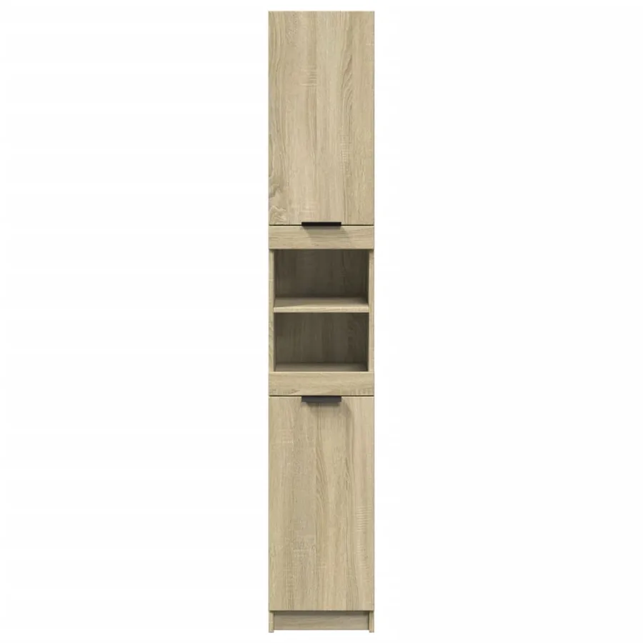 Armoire salle de bain chêne sonoma 32x34x188,5 cm - 4