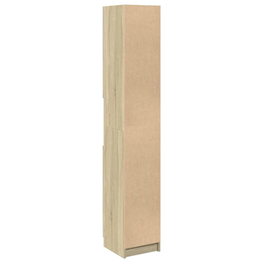 Armoire salle de bain chêne sonoma 32x34x188,5 cm - 6
