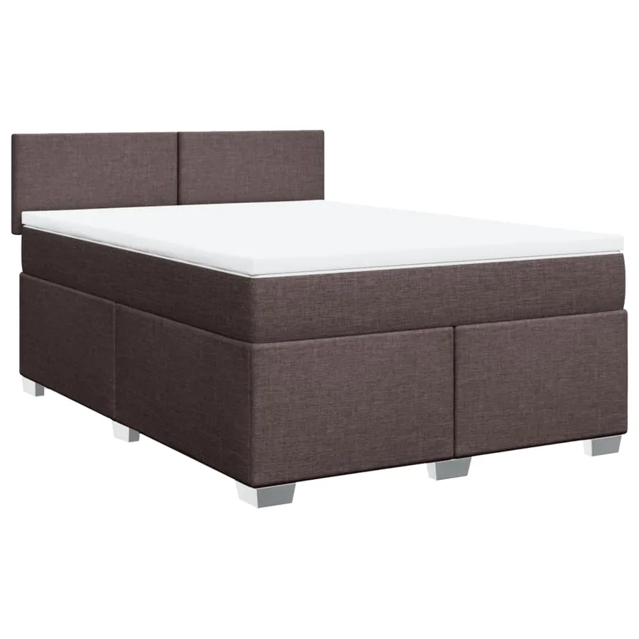 Sommier à lattes de lit avec matelas Marron foncé 160x200 cm - 2