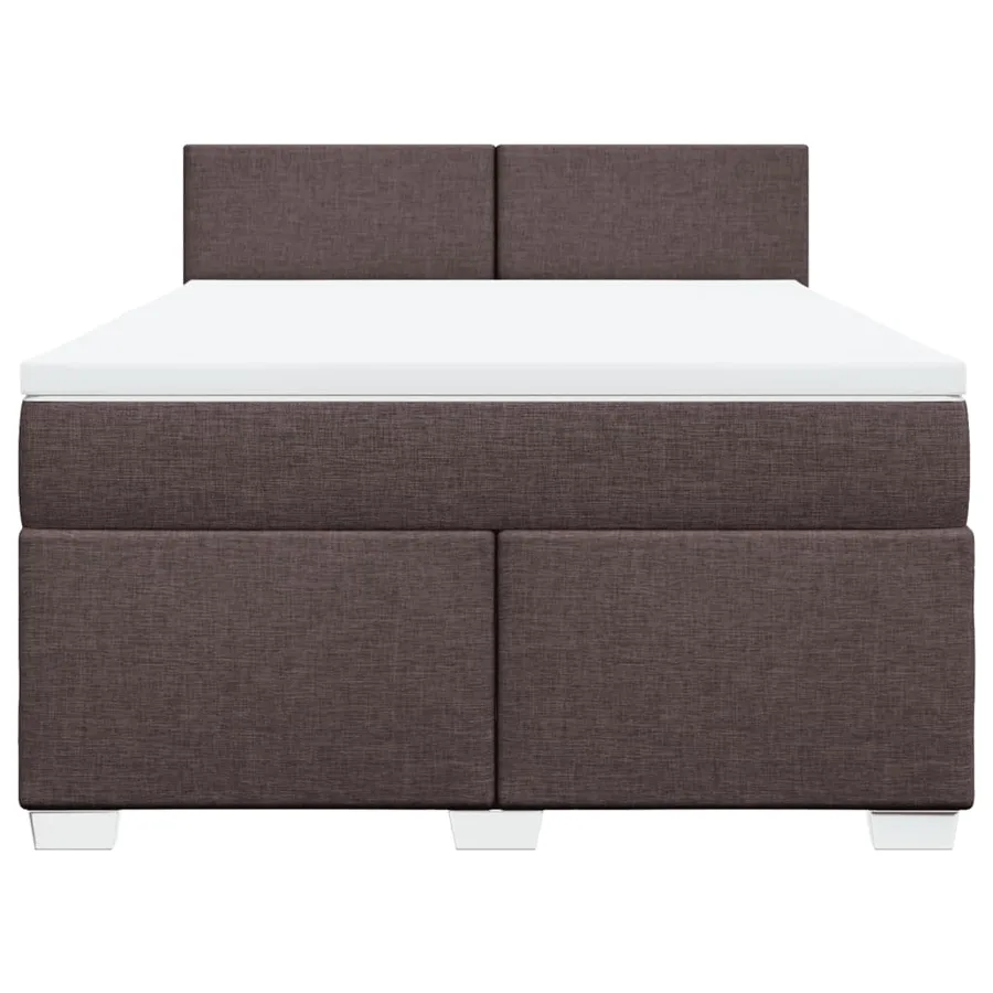Sommier à lattes de lit avec matelas Marron foncé 160x200 cm - 4