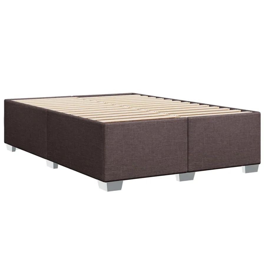 Sommier à lattes de lit avec matelas Marron foncé 160x200 cm - 8