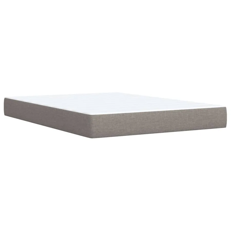 Sommier à lattes de lit avec matelas Taupe 160x200 cm Tissu - 9