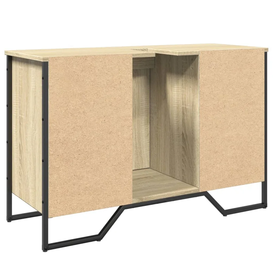 Armoire lavabo de salle de bain chêne sonoma 91x35x60 cm - 6