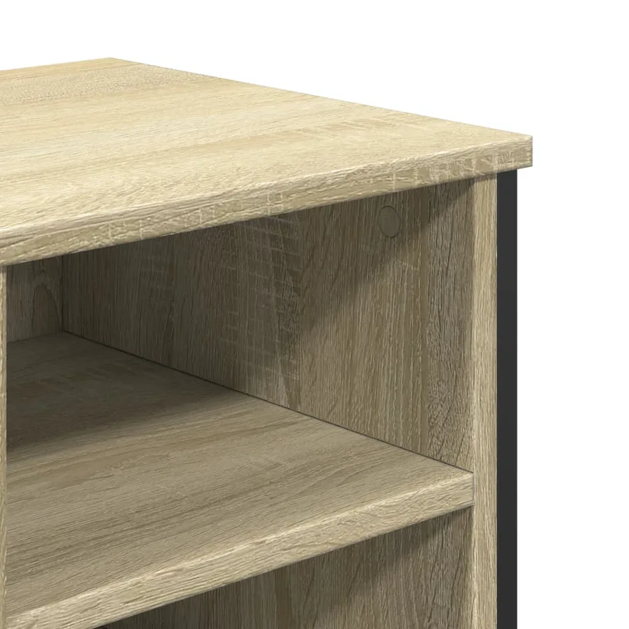 Armoire lavabo de salle de bain chêne sonoma 91x35x60 cm - 7