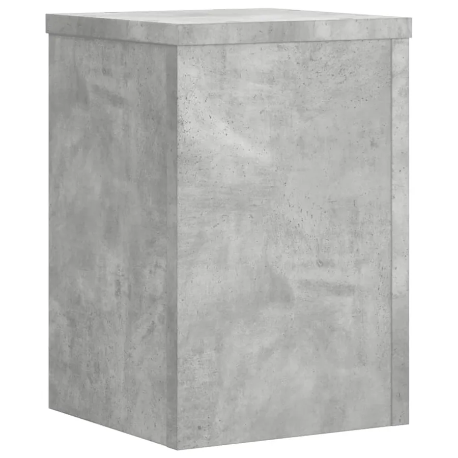 Supports pour plantes 2 pcs gris béton bois d'ingénierie - 3