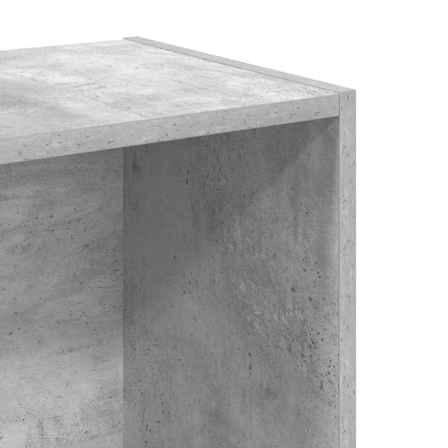 Bibliothèque à 2 niveaux gris béton bois d'ingénierie - 7