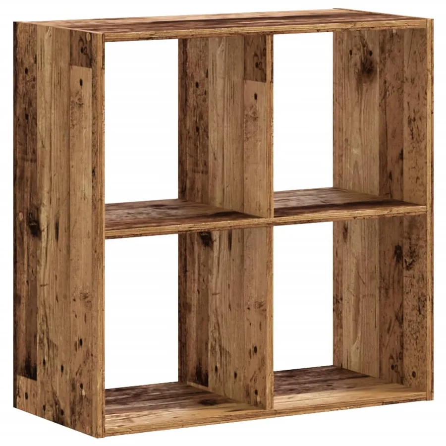 Bibliothèque vieux bois 68,5x32x68,5 cm bois d'ingénierie - 5