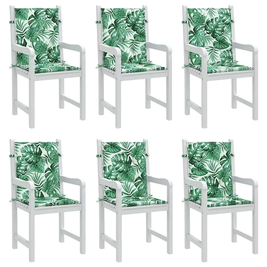 Coussins de dossier 6 pc Motif feuille 100 x 50 x 3 cm - 3