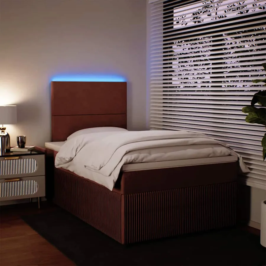 Sommier à lattes de lit avec matelas Rose 120x200 cm Velours - 4