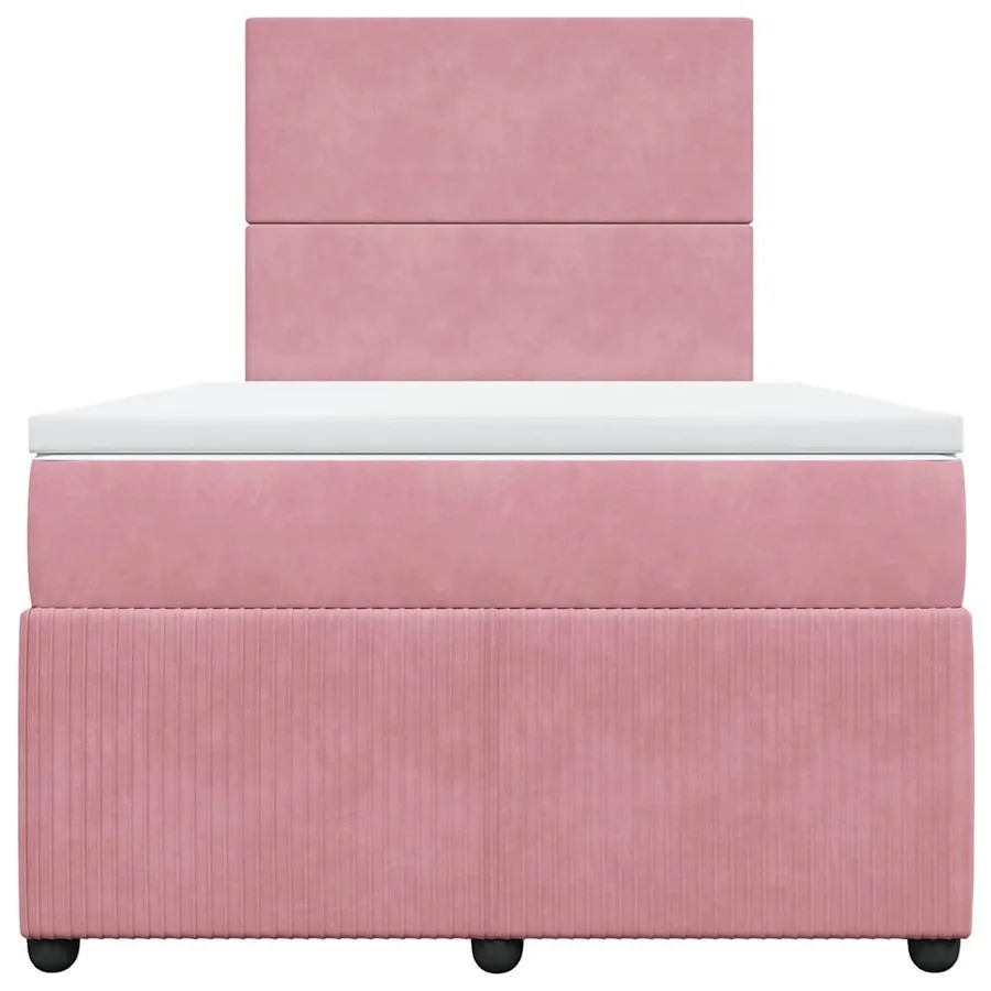 Sommier à lattes de lit avec matelas Rose 120x200 cm Velours - 6