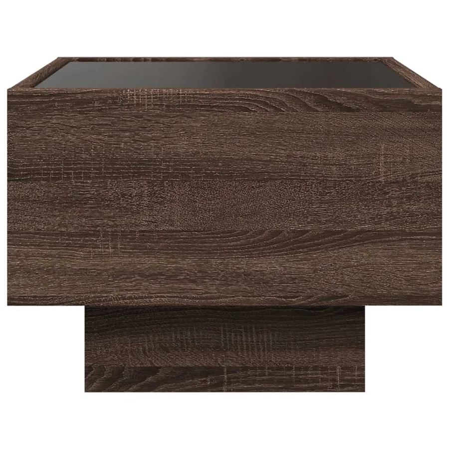 Table d'appoint et LED chêne marron 40x40x30 cm bois ingénierie - 7
