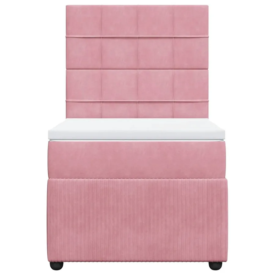 Sommier à lattes de lit avec matelas Rose 90x190 cm Velours - 6