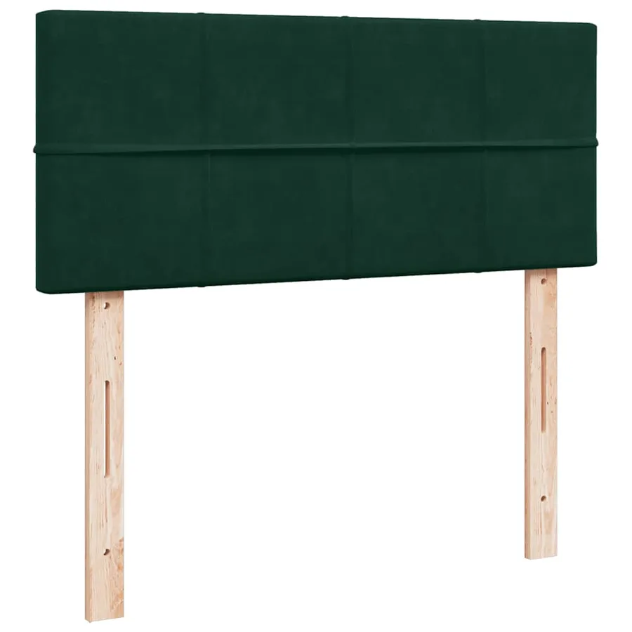 Sommier à lattes de lit avec matelas vert foncé 120x190 cm - 12