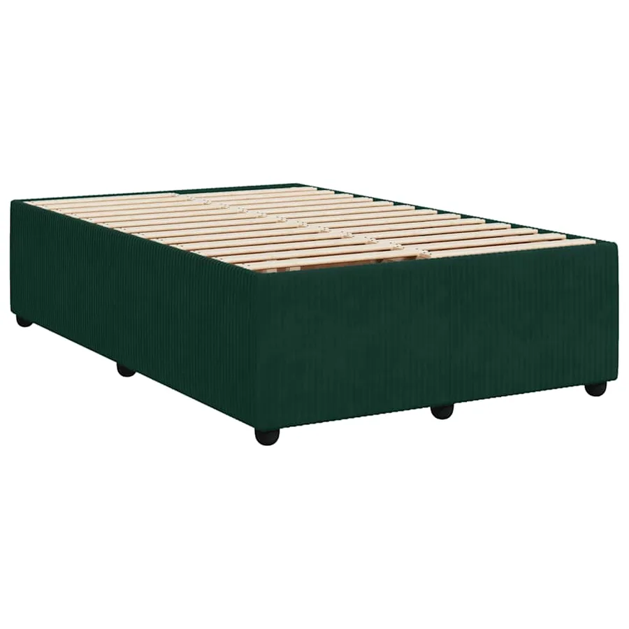 Sommier à lattes de lit avec matelas vert foncé 120x190 cm - 9