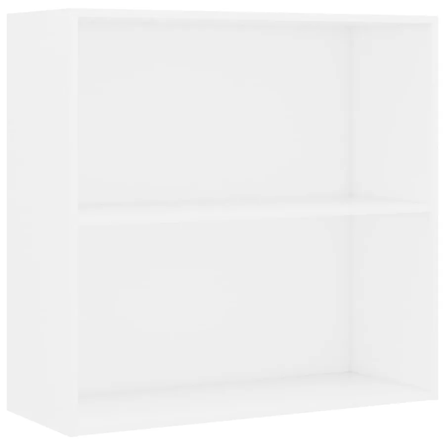 Bibliothèque blanc 80x30x76,5 cm bois d'ingénierie - 2