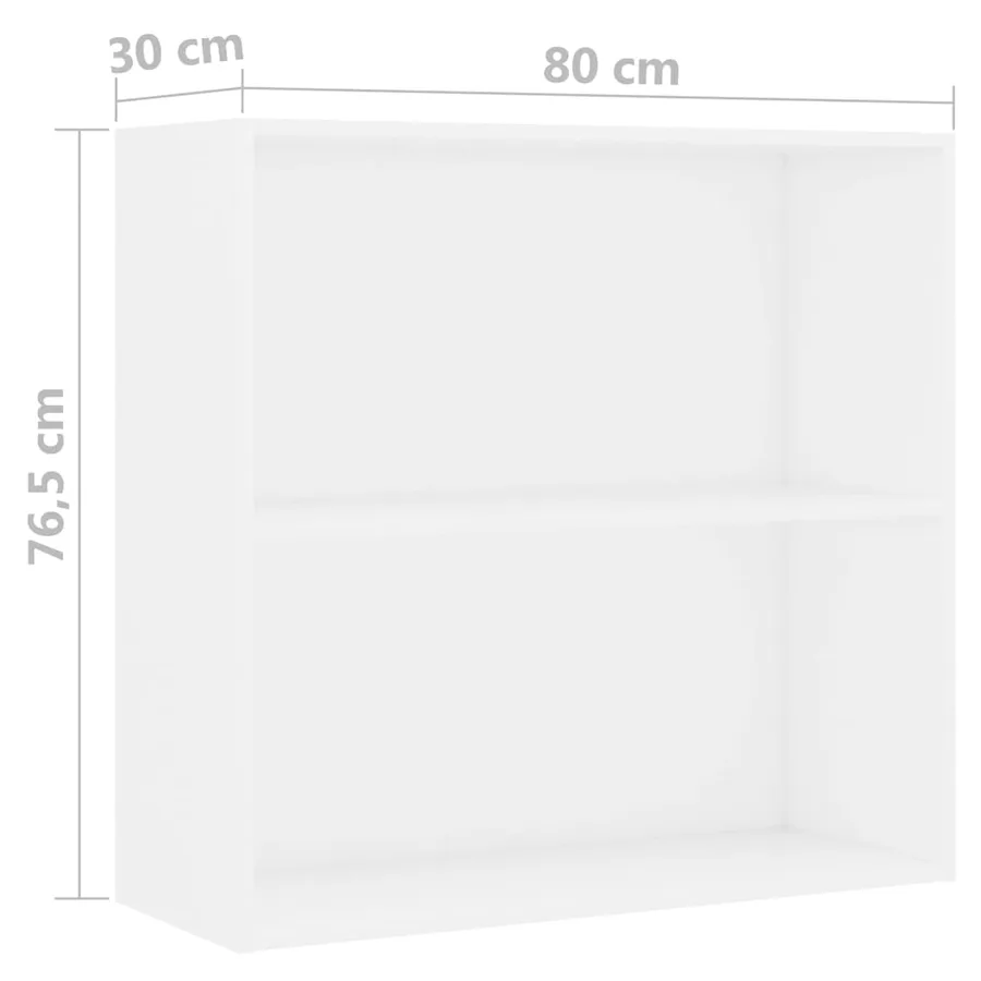 Bibliothèque blanc 80x30x76,5 cm bois d'ingénierie - 6