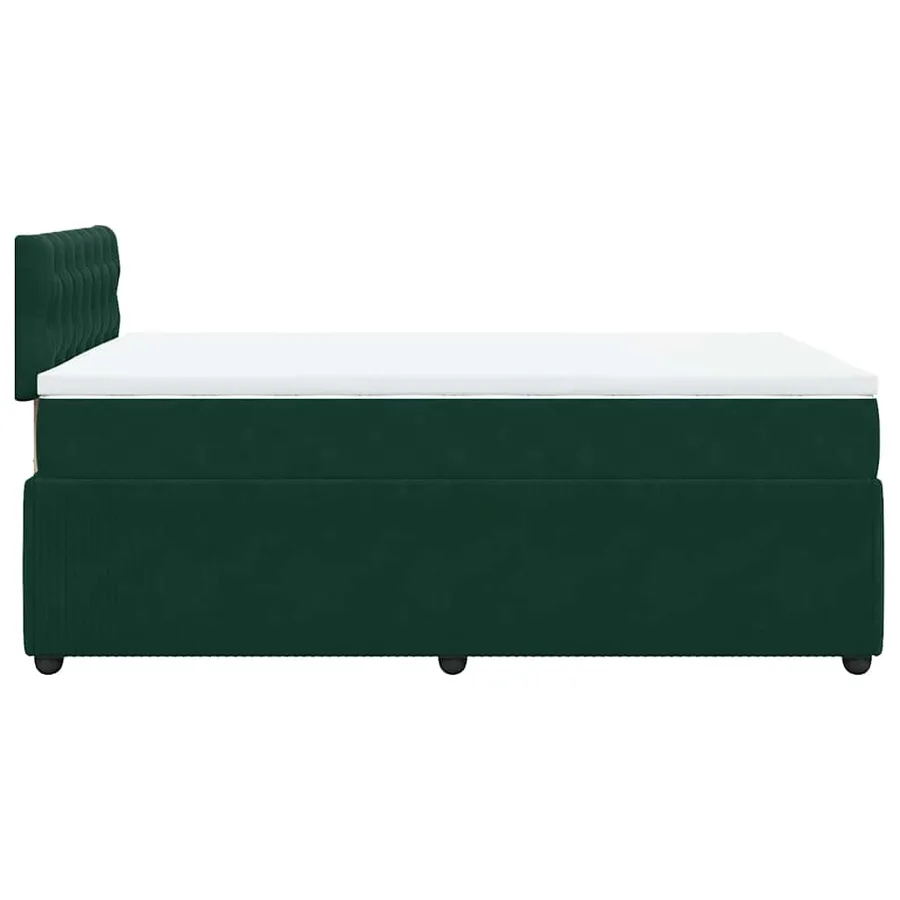 Sommier à lattes de lit et matelas Vert foncé 120x200cm Velours - 7
