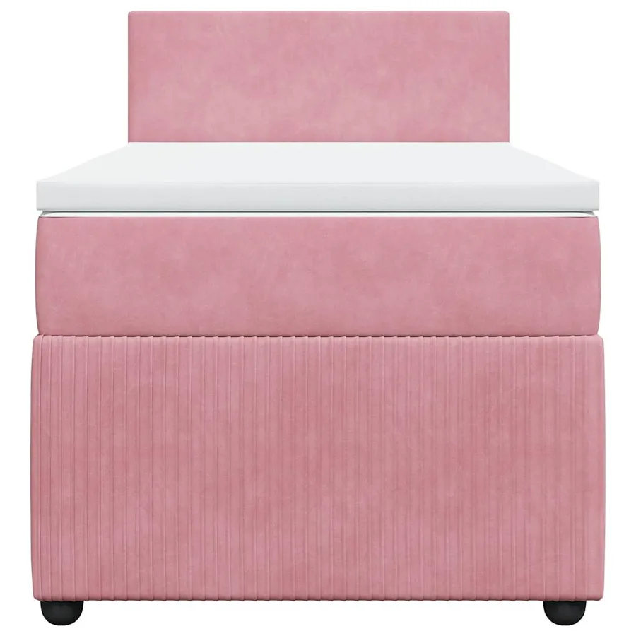 Sommier à lattes de lit avec matelas Rose 90x200 cm Velours - 6