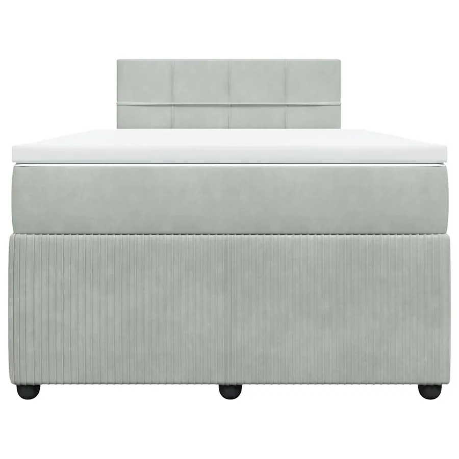 Sommier à lattes de lit et matelas Gris clair 120x200cm Velours - 6