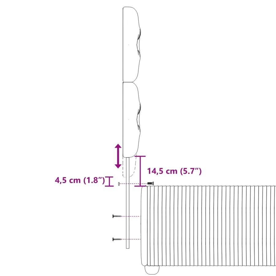 Sommier à lattes de lit avec matelas Noir 120x200 cm Velours - 14