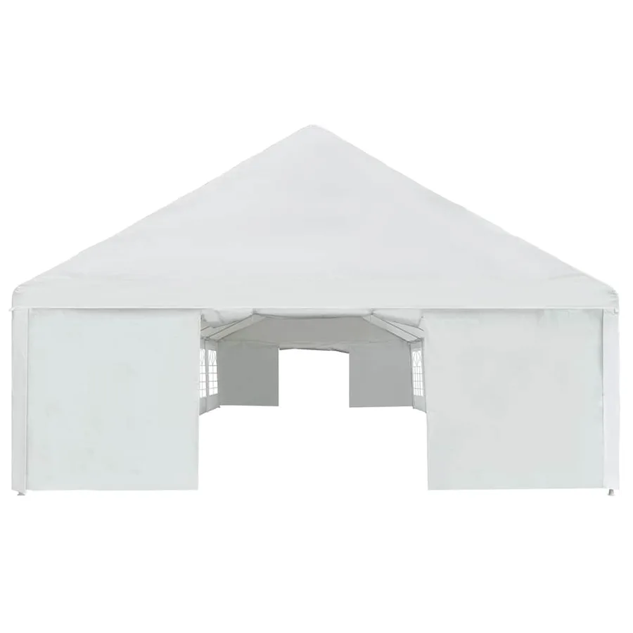Tente de réception PE 6 x 16 m Blanc - 2