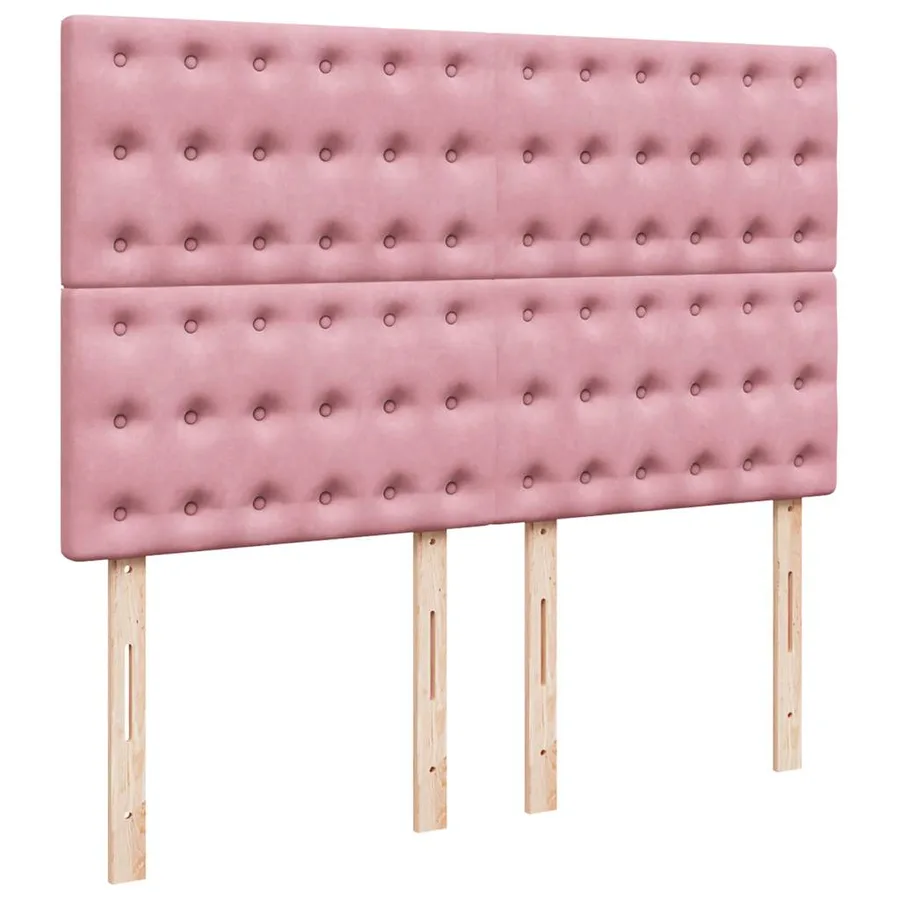 Sommier à lattes de lit avec matelas Rose 140x190 cm Velours - 7