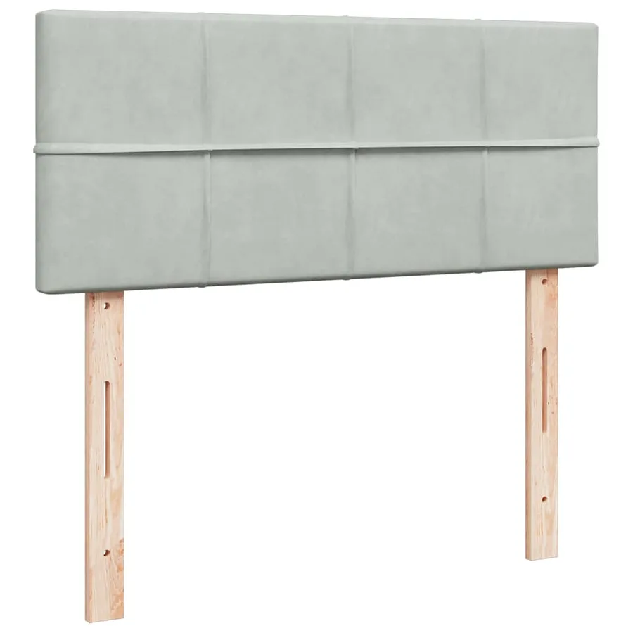 Sommier à lattes de lit et matelas Gris clair 120x200cm Velours - 5