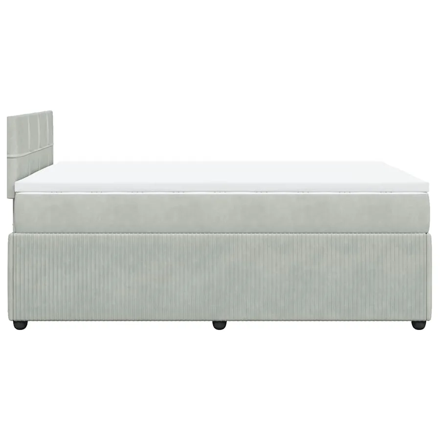 Sommier à lattes de lit et matelas Gris clair 120x200cm Velours - 9