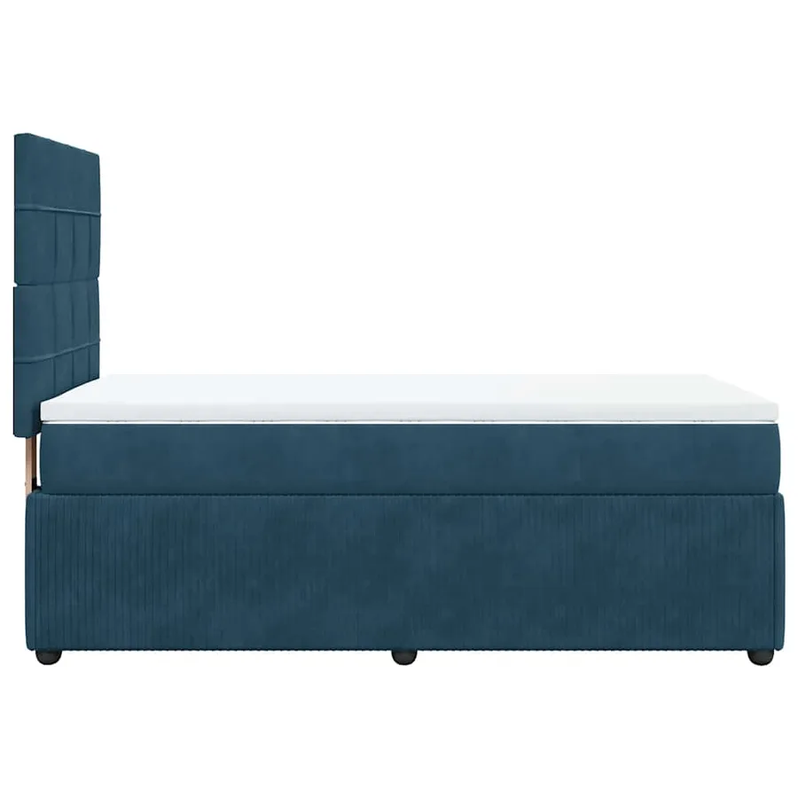Sommier à lattes de lit avec matelas Bleu foncé 90x200 cm - 5