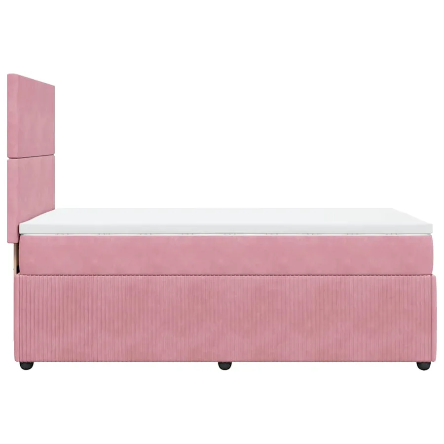 Sommier à lattes de lit avec matelas Rose 90x200 cm Velours - 5