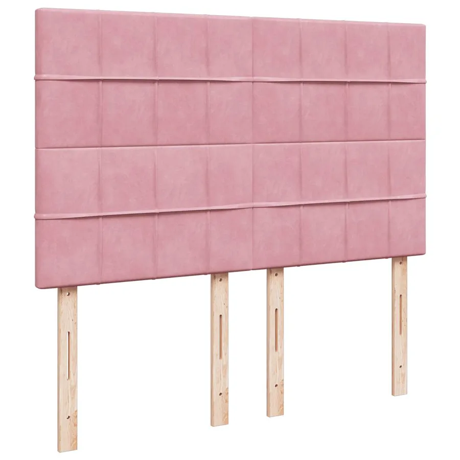Sommier à lattes de lit avec matelas Rose 140x190 cm Velours - 7