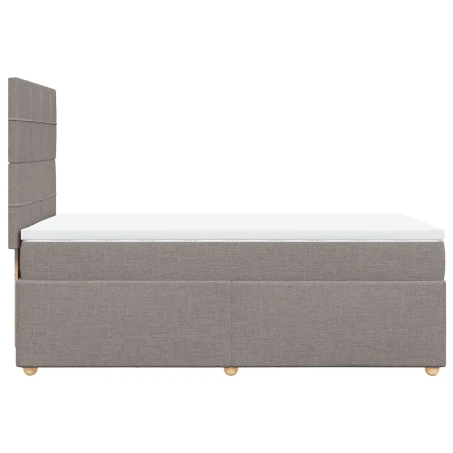 Sommier à lattes de lit avec matelas Taupe 80x200 cm Tissu - 7