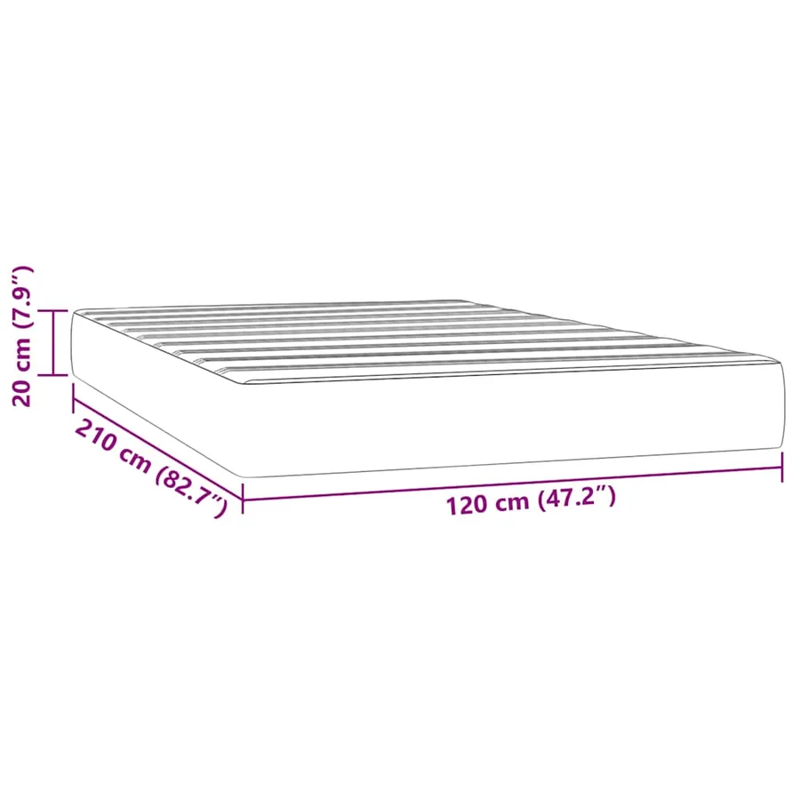 Matelas à ressorts ensachés 120 x 210 cm Rose - 7