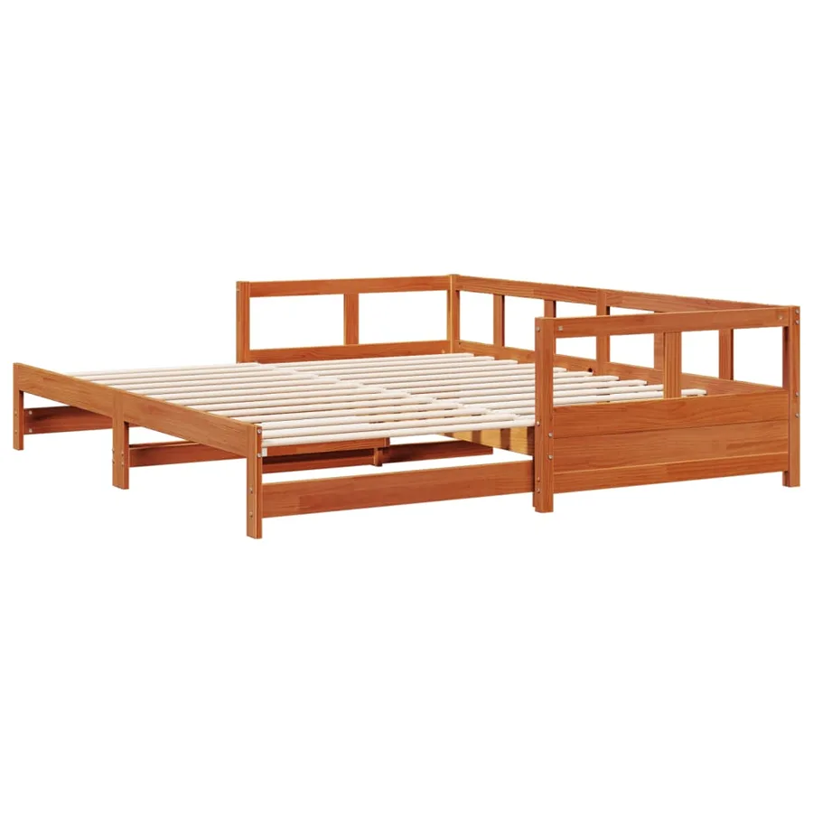 Lit de jour sans matelas cire marron 90x200 cm bois pin massif - 8