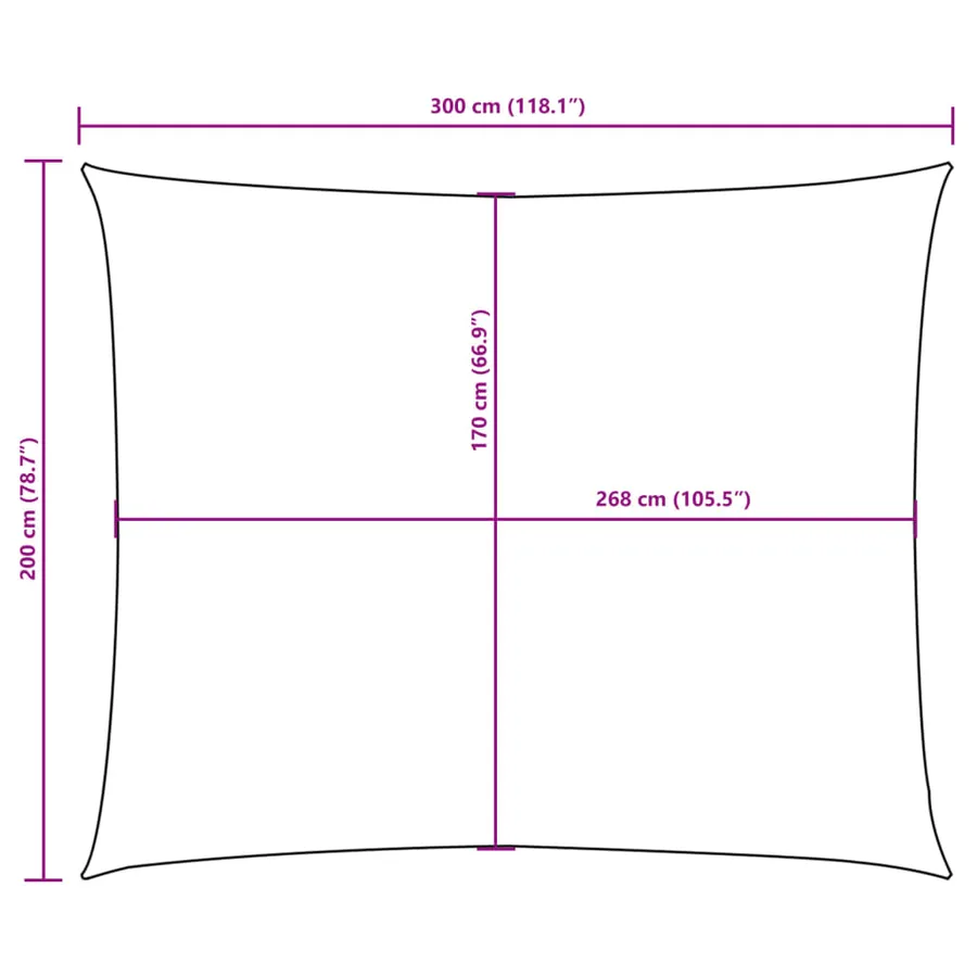 Voile de parasol tissu oxford rectangulaire 2x3 m orange - 10