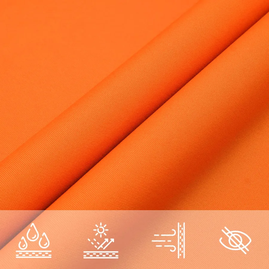 Voile de parasol tissu oxford rectangulaire 2x3 m orange - 8