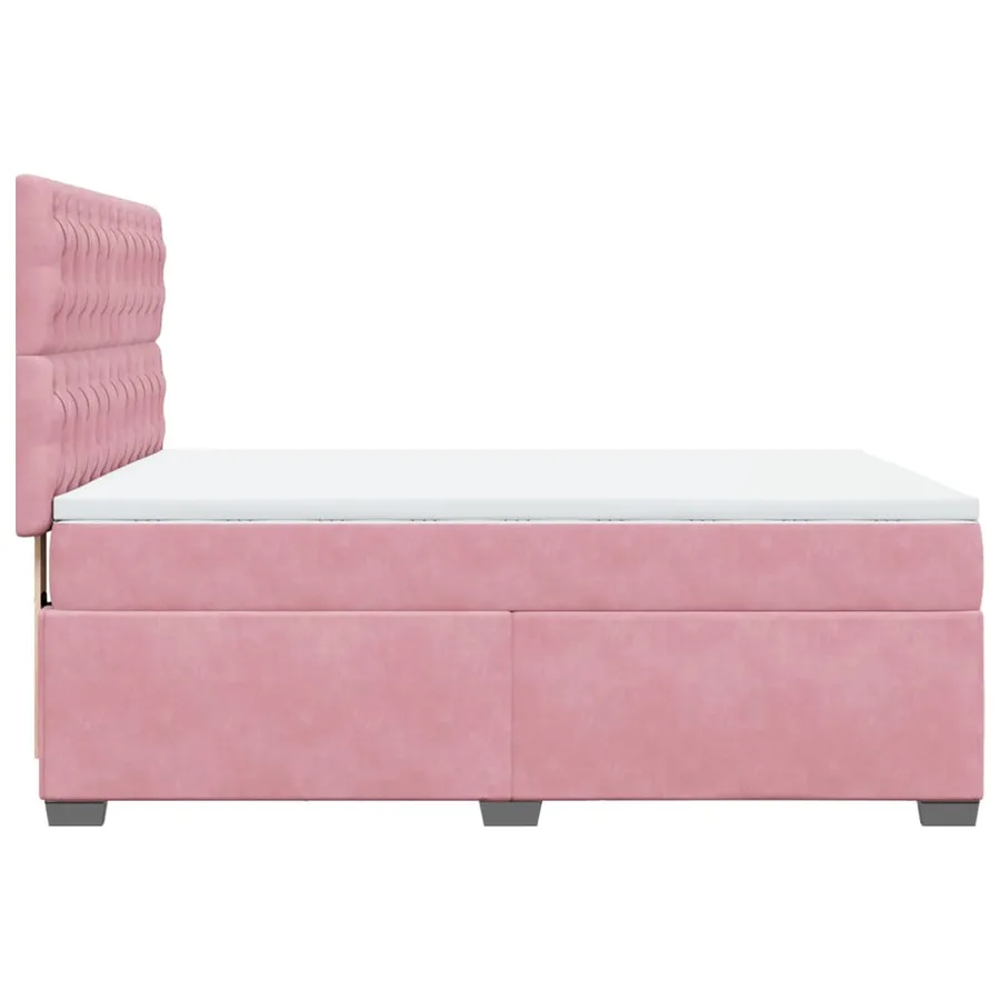 Sommier à lattes de lit avec matelas Rose 160x200 cm Velours - 11