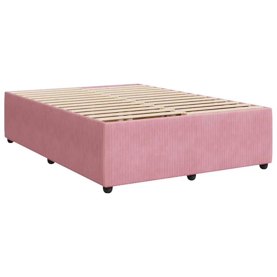 Sommier à lattes de lit avec matelas Rose 160x200 cm Velours - 8