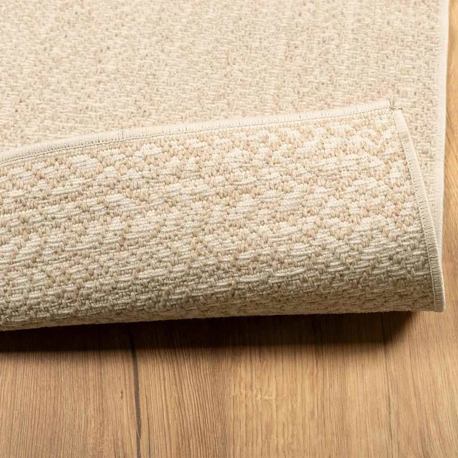Tapis ZIZUR beige 80x150 cm aspect de jute intérieur extérieur - 5